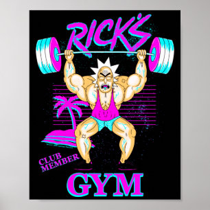 Rick And Morty Ricks Gym Club Member Poster