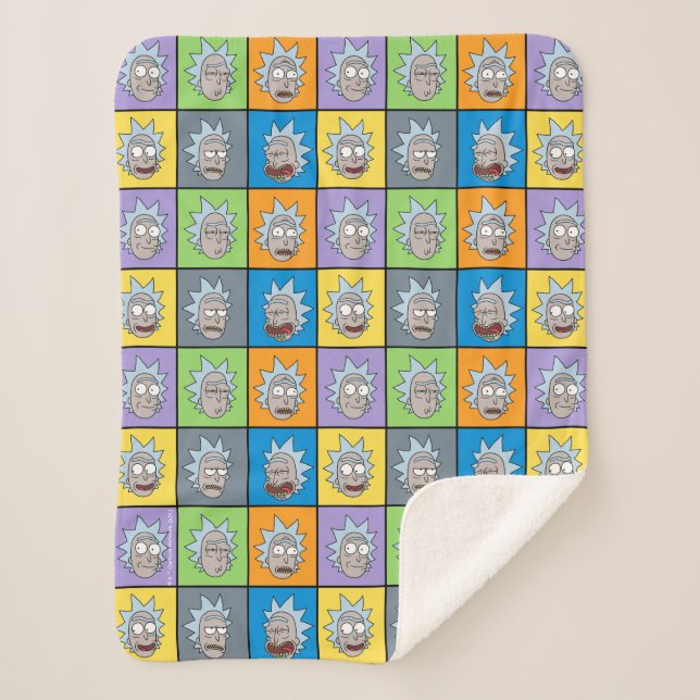 RICK AND MORTY™ | Rick's Moods Sherpa Blanket (Front)