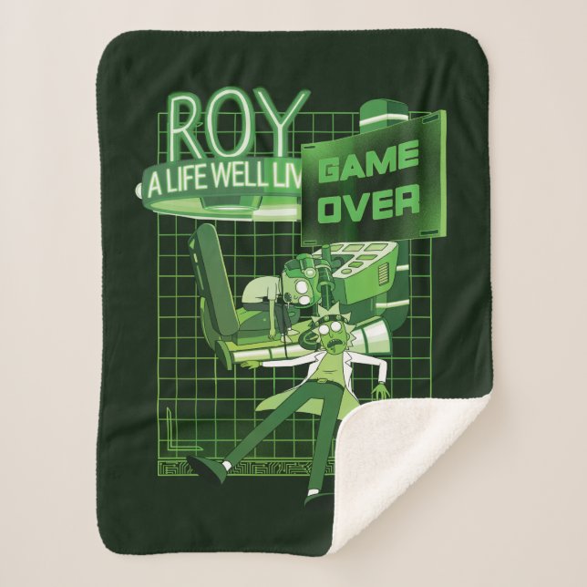 RICK AND MORTY™ | Roy A Life Well Lived Sherpa Blanket (Front)