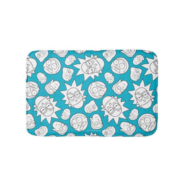 RICK AND MORTY™ | Smith Family Head Pattern Bath Mat (Front)
