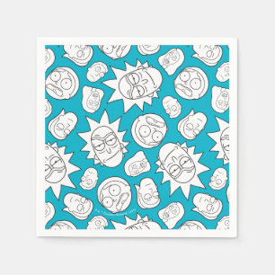 RICK AND MORTY™   Smith Family Head Pattern Napkin