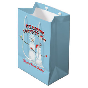 Rick and Morty Snowmen Season's Greetings Medium Gift Bag