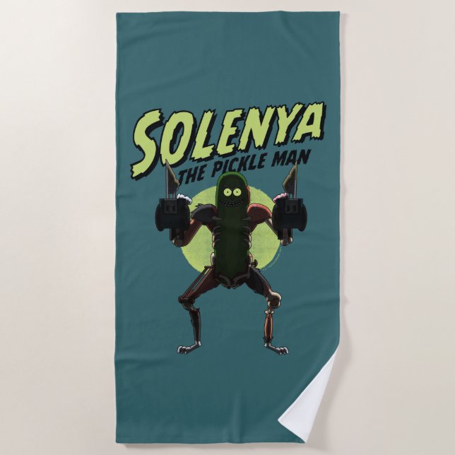 RICK AND MORTY™ | Solenya - The Pickle Man Beach Towel (Front)