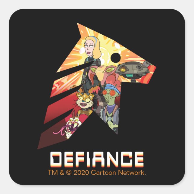 RICK AND MORTY™ | Space Beth Defiance Crew Square Sticker (Front)