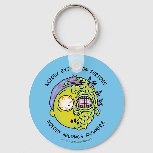 RICK AND MORTY™ | Stylised Morty Fly Quote Key Ring (Front)