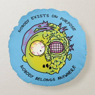 RICK AND MORTY™   Stylised Morty Fly Quote Round Cushion