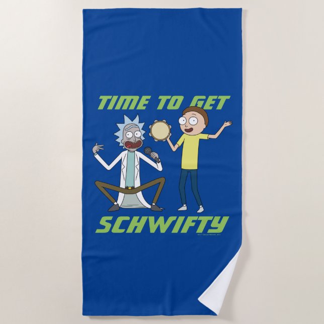RICK AND MORTY™ | Time To Get Schwifty Beach Towel (Front)