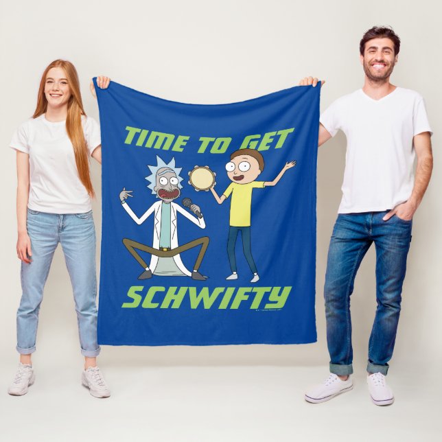 RICK AND MORTY™ | Time To Get Schwifty Fleece Blanket (In Situ)