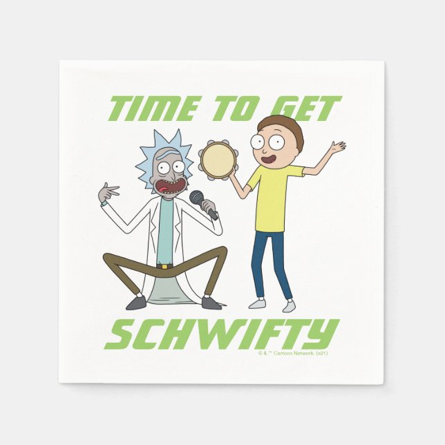 RICK AND MORTY™ | Time To Get Schwifty Napkin (Front)