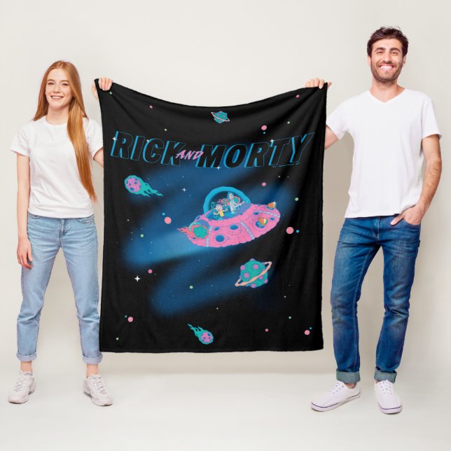 RICK AND MORTY™ | Travelling Through Space Fleece Blanket (In Situ)