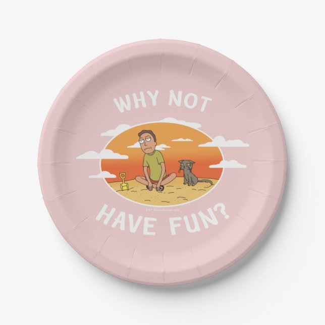 RICK AND MORTY™ | Why Not Have Fun Paper Plate (Front)