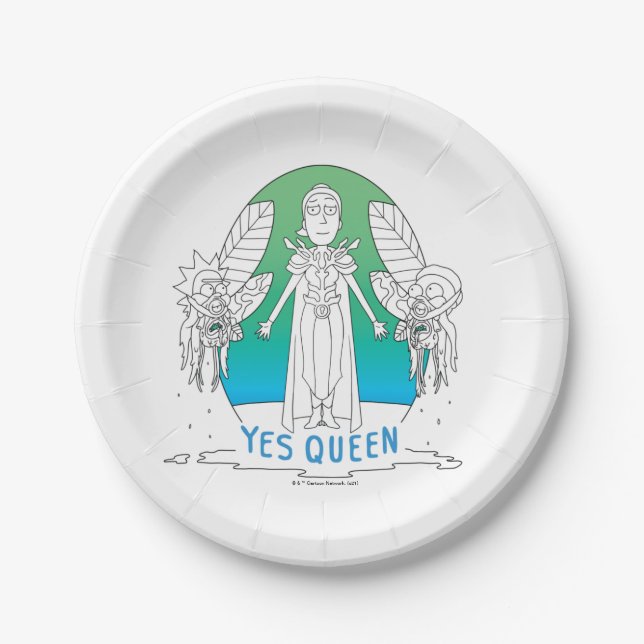 RICK AND MORTY™ | Yes Queen Paper Plate (Front)