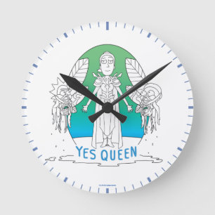 RICK AND MORTY™   Yes Queen Round Clock