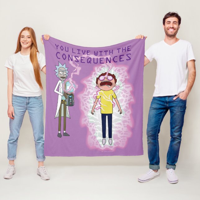 RICK AND MORTY™ | You Live With The Consequences Fleece Blanket (In Situ)