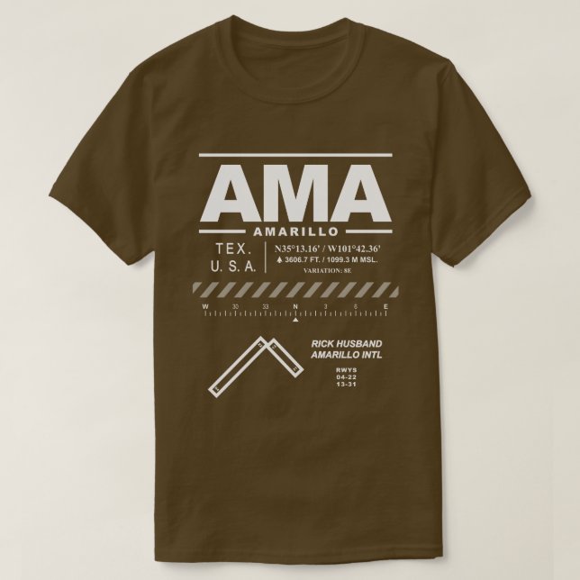 Rick Husband Amarillo International Airport AMA T-Shirt (Design Front)