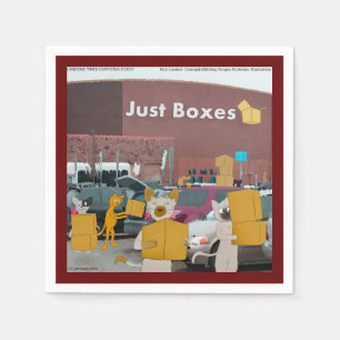 Rick London Big Box Stores For Cats Comic Napkin