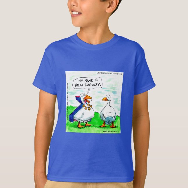 Rick London Boys Funny Goose Vampire With Bells  T-Shirt (Front)