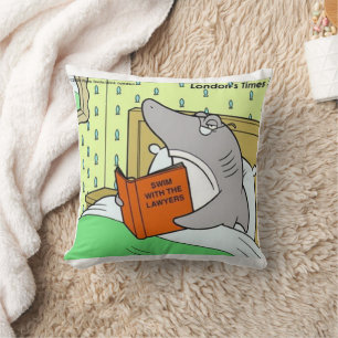 Rick London Comic Lawyer Shark Funny Cushion