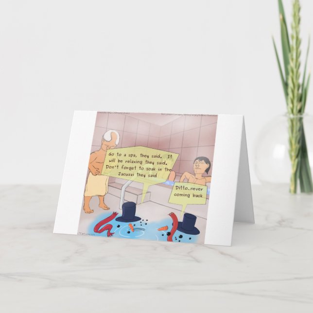 Rick London Comic Snowman Funny Gifts Holiday Card (Front)