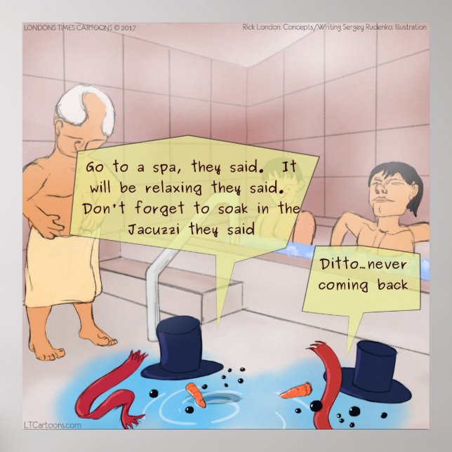 Rick London Comic Snowman Funny Poster (Front)