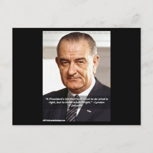 Rick London Designs LBJ "Know What Is Right" Postcard
