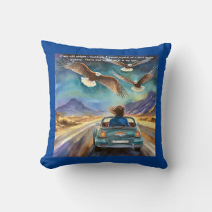 Rick London Driving In The Dark Funny Comic  Cushion