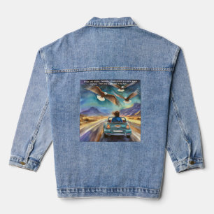 Rick London Driving In The Dark Funny Comic  Denim Jacket