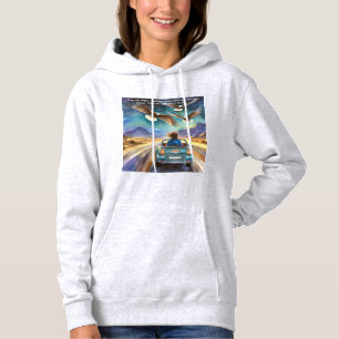 Rick London Driving In The Dark Funny Comic  Hoodie