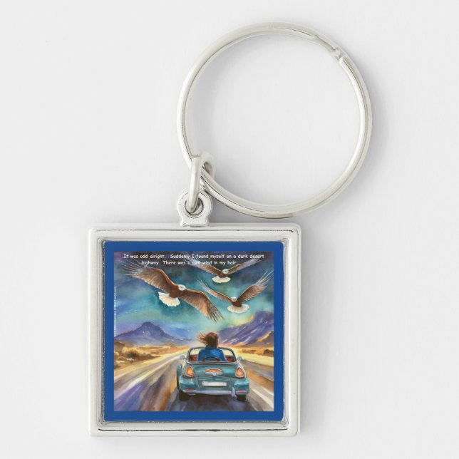Rick London Driving In The Dark Funny Comic  Key Ring (Front)