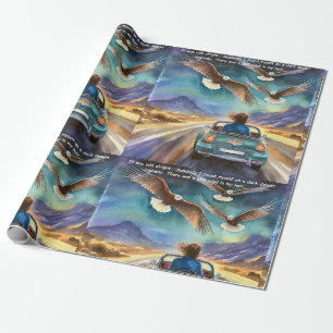 Rick London Driving In The Dark Funny Comic Wrapping Paper