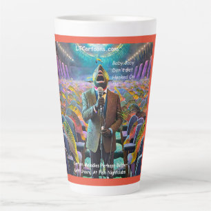 Rick London Fish Nightclub Singer Comic Latte Mug