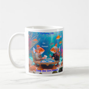 Rick London Fish Playing "Go Fish" Card Game Comic Coffee Mug