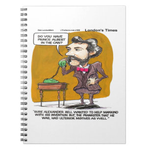 Rick London Funny Alexander Bell Phone Prank Spiral Notebook