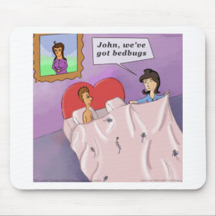 Rick London Funny Bedbugs Cartoon Mouse Pad