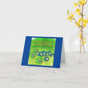 Rick London Funny Border Collie Flower Comic  Card