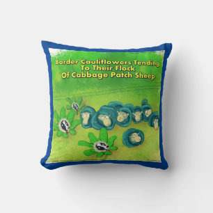 Rick London Funny Border Collie Flower Cushion