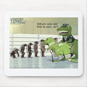 Rick London Funny Dinosaur Police Lineup Mouse Pad