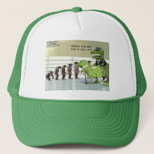 Rick London Funny Dinosaur Police Lineup Trucker Hat