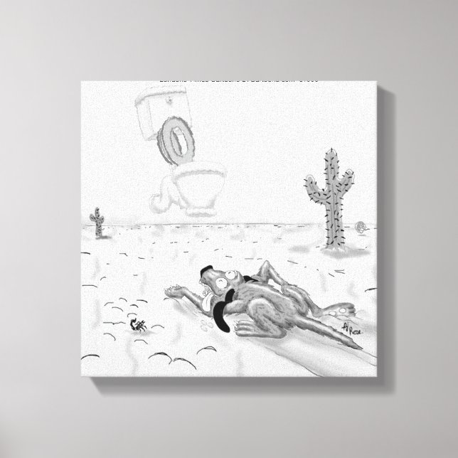 Rick London Funny Dog Mirage Canvas Print (Front)