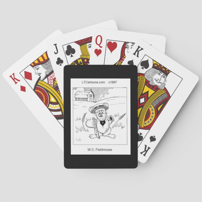 Rick London Funny Field Mouse Comic  Playing Cards (Back)