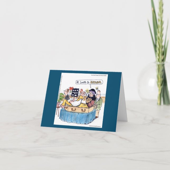 Rick London Funny Old Hippie Comic Funeral  Card (Front)