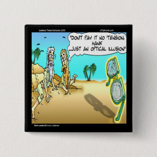 Rick London Funny Optical Optometrist Illusion 15 Cm Square Badge
