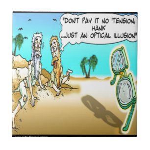 Rick London Funny Optical Optometrist Illusion Tile