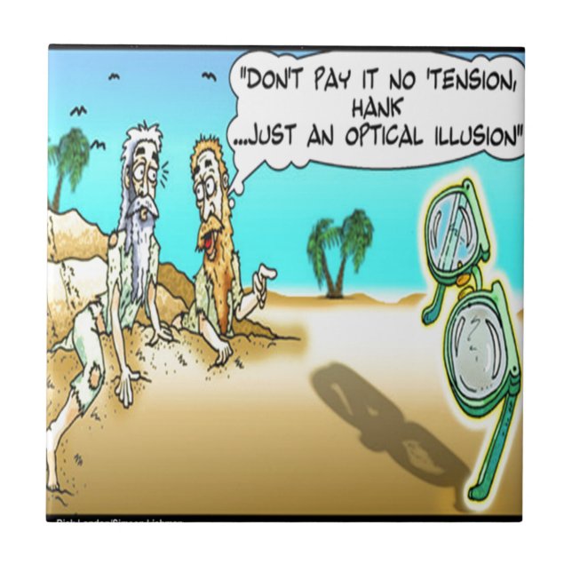 Rick London Funny Optical Optometrist Illusion Tile (Front)