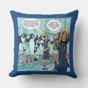 Rick London Funny Orca Revenge Jumbo Cotton Pillow