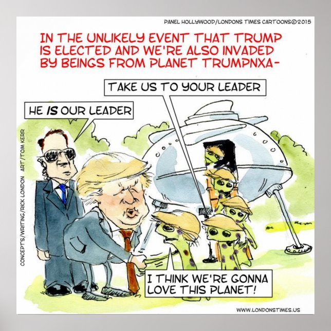 Rick London Funny Planet Trump Poster (Front)