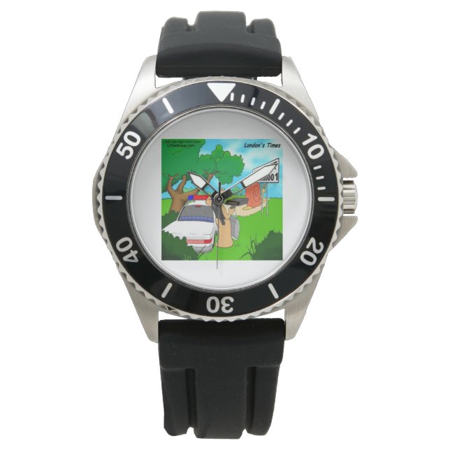 Rick London Funny Slug Traffic Cop Watch (Front)