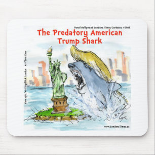 Rick London Funny Trump Shark Mouse Pad