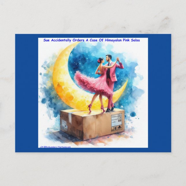 Rick London Himalayan Pink Salsa Funny  Postcard (Front)