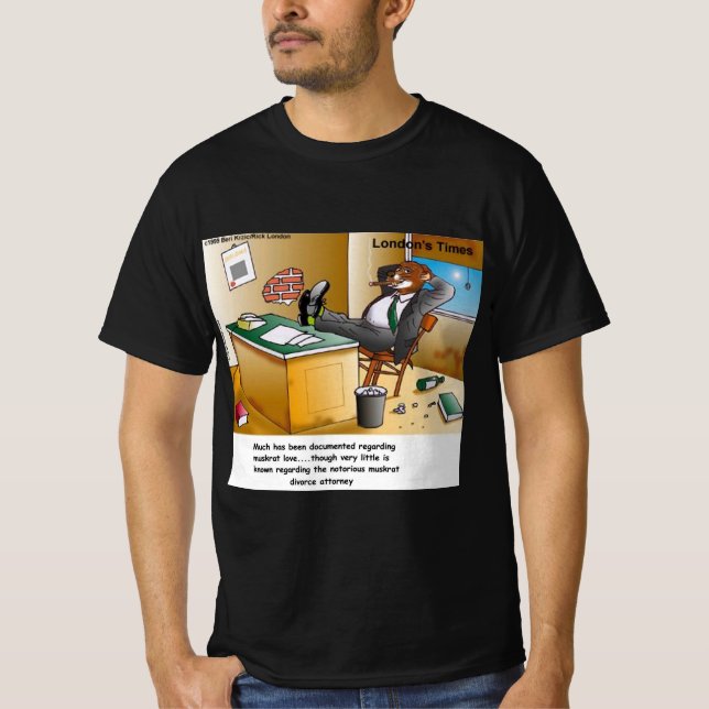 Rick London Muskrat Divorce Attorney Comic  T-Shirt (Front)